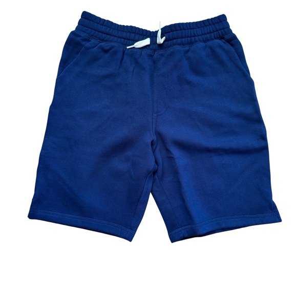 Land’s End Pattern Knit Short Navy Blue Deep Sea Boys Husky L 10H-12H NWT - Picture 1 of 6